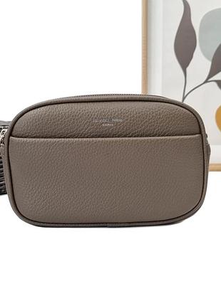 Женская сумка кросс-боди экокожа серый арт.cm6920 grey davidjones франція