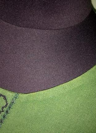 Вышитая блуза зеленого цвета машинная вышивка крестиком7 фото