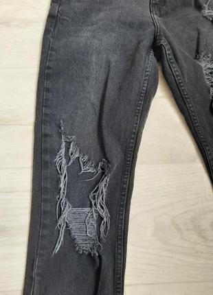 Чёрные джинсы primark с высокой посадкой5 фото
