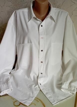 Белая базовая коттоновая рубашка2 фото