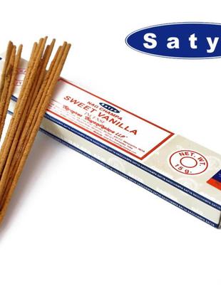 Satya sweet vanilla солодка ваніль 15 грамів, ароматичні палички, оліїсті пахощі