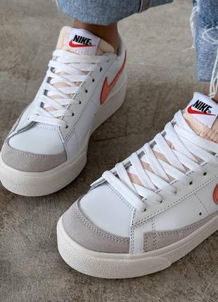 Уценка nuke blazer low platform white peach4 фото