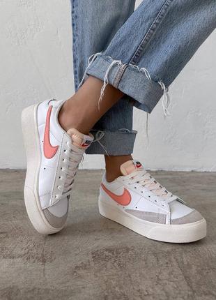 Уценка nuke blazer low platform white peach6 фото