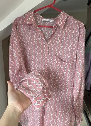 Розовая блузка зара2 фото