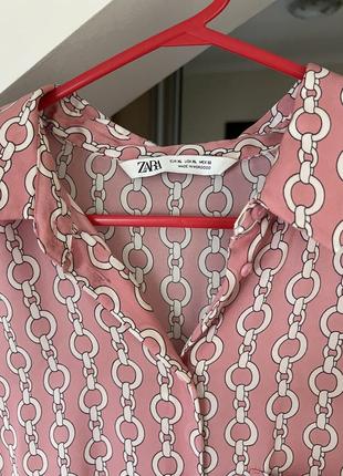 Розовая блузка зара3 фото