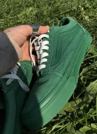 Кеды vans old skool зеленые как трава4 фото