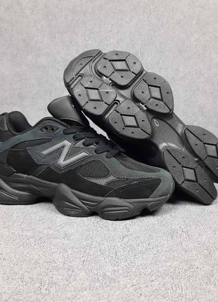 Женские замшевые кроссовки new balance 9060 black grey консультатор 90608 фото