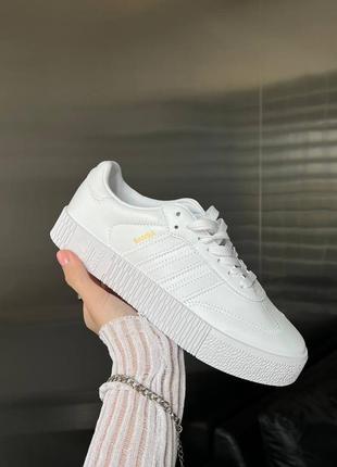 Adidas samba white уценка8 фото