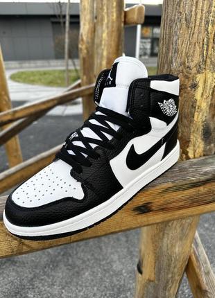 Кросівки чоловічі nike air jordan 1 (black/white) pro_1275