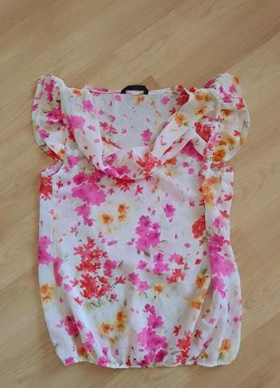 Блуза женская с цветочным принтом4 фото
