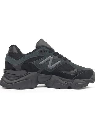 Женские замшевые кроссовки new balance 9060 black grey консультатор 90603 фото