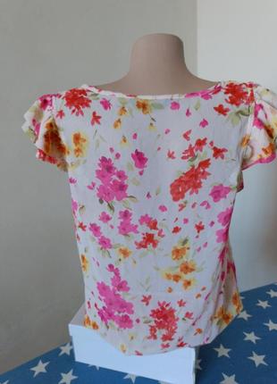 Блуза женская с цветочным принтом3 фото