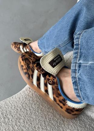 Кроссовки adidas samba × wales bonner leo leopard7 фото