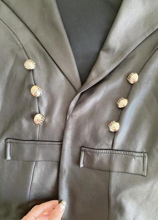 Красивый кожаный пиджак размер с м все замеры снаряжения3 фото