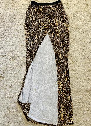 Юбка с разрезом sweewe франция оригинал бренд длинная юбка трикотажная вискоза размер s на резинке8 фото