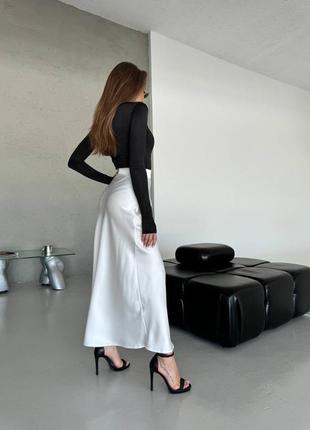 Сатиновая юбка миди2 фото