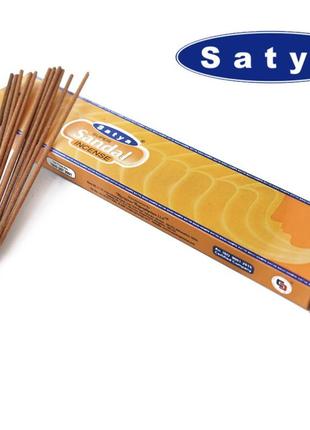 Satya super sandal супер сандал 18 грамів, ароматичні палички, масальні пахощі