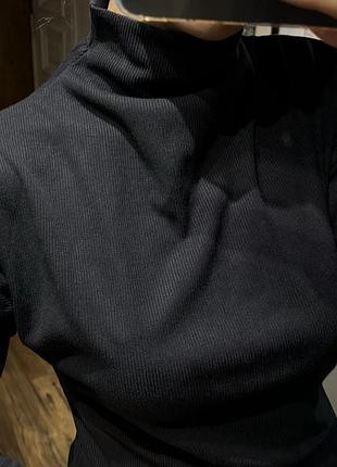 Тепла сукня-гольф в рубчик 2