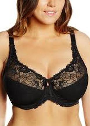 Бюстгальтер бюст чашка 85 e f 38 e f черный кружевной на большую грудь.