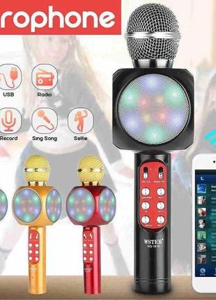 Бездротовий мікрофон с 48342 (50) 4 кольори, караоке, bluetooth, usb, колонка, в коробці