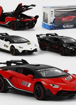 Машина 72009 (48) "авто эксперт" 3 цвета, металлопластик, 1:32, звук, свет, инерция, открывающаяся дверь,