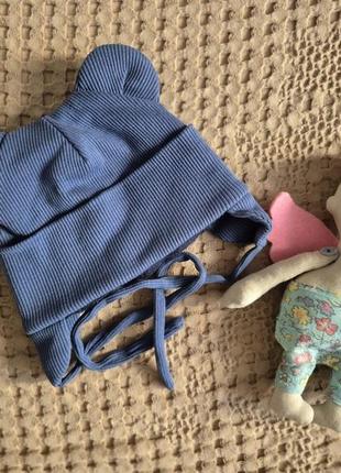 Комплект на выписку комбинезон конверт-спальник + теплый шапуля в подарок