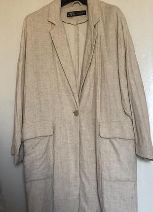 Тренч zara льняний