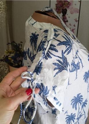Женская летняя блуза футболка с пальмами4 фото