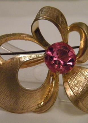 Брошь брошка чешская бижутерия чехословакия винтаж №1229