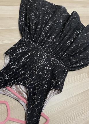 Чорна святкова сукня з гіпюру 11-12 років2 фото
