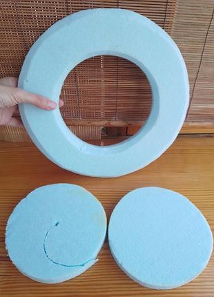 Основа под декор для рукоделия пенопласт круг, карточки картон 10 на 10 см коробка