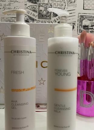 Christina aha cleansing gel +cleansing milk