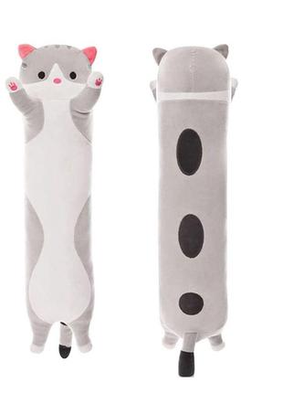 Кіт батон 90 см (сірий)