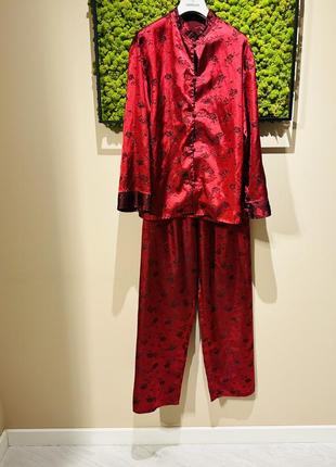 Шелковая пижама кимоно3 фото