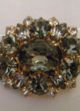 Брошь чешская бижутерия чехословакия яблонекс винтаж №2139 фото