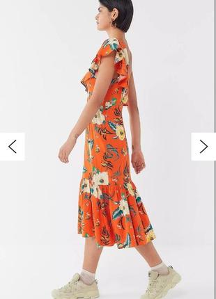 Шикарное корсетное льняное платье миди от urban outfitters4 фото