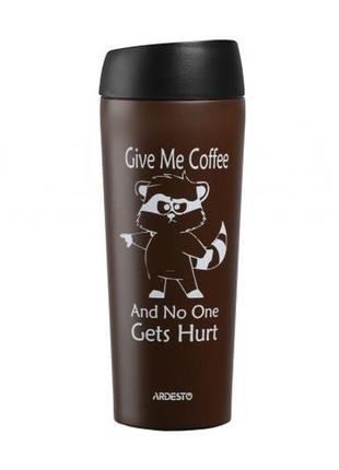Ardesto coffee time thermal mug [raccoon]