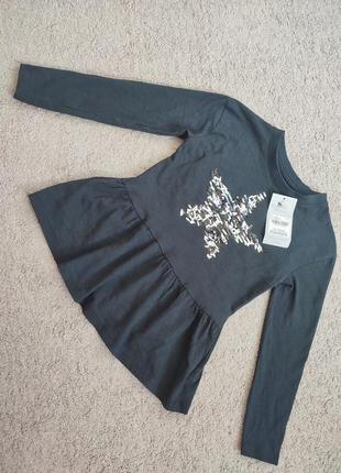 Новый реглан черный со звездой