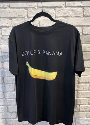 Футболка чорна «dolce&banana”2 фото