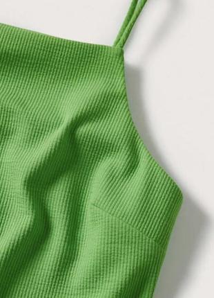 Мини платье сарафан зеленый mango 🥭6 фото