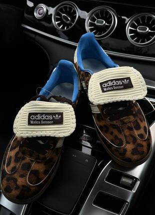 Женские кроссовки adidas samba pony wales bonner leopard адидас самба волес бонер9 фото