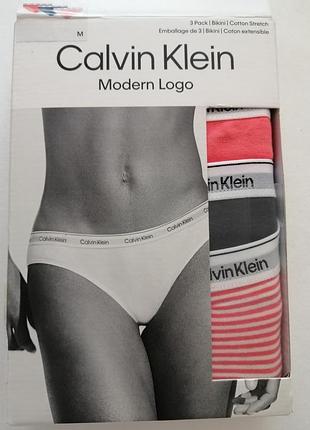 Трусики слипы, набор из 3 х,  calvin klein