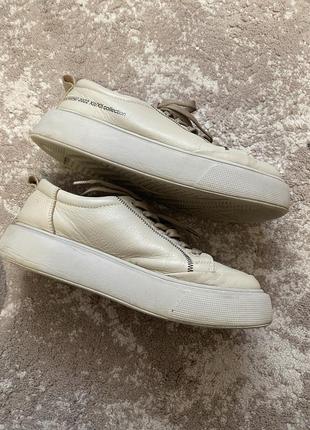 Продам бежевые кеды кроссовки на платформе стан отличный 36р (23см)2 фото