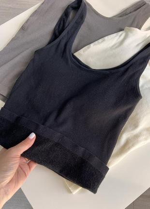 Майка на махре с чашками