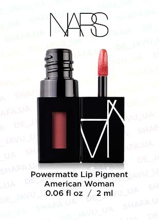 Ультраматовий пігмент для губ nars powermatte lip pigment american woman 2 ml