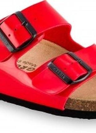 Шлепанцы ортопедические подростковые arizona, grubin (арт. gr-3362) красные (красный, 39)