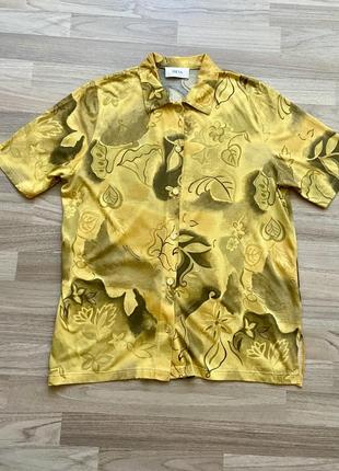 Вінтажна бавовняна сорочка гавайка у квіти vintage cotton floral shirt