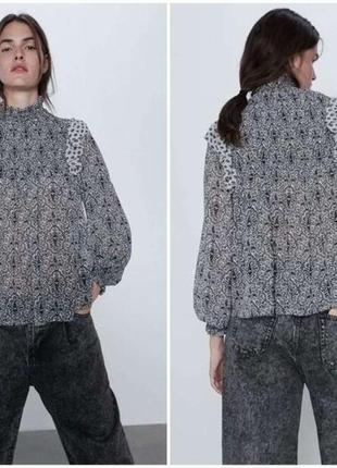 Легкая свободная блузка zara