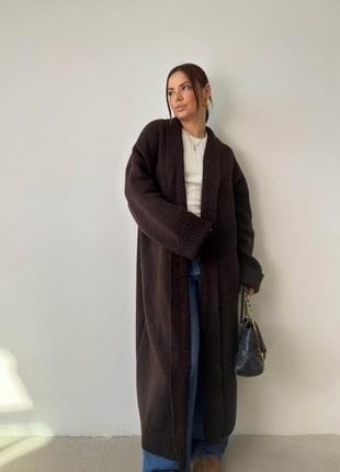 Накладной платеж ❤ шерсть меринос теплый оверсайз вязаный меди кардиган
