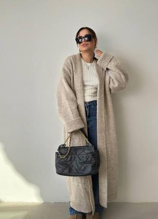 Накладной платеж ❤ шерсть меринос теплый оверсайз вязаный меди кардиган